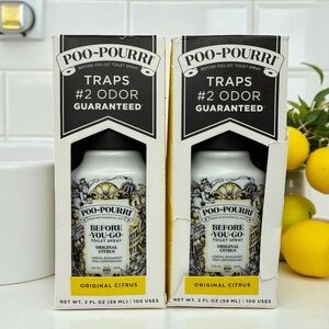 2‎ Pack POO-POURRI Before-You-Go Toilet Spray Original Citrus 2 oz 100 Uses Each